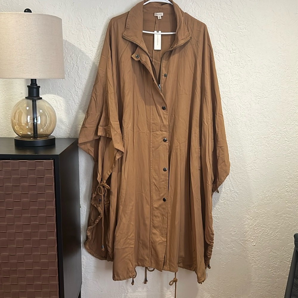Poncho long coat Anthropologie pilcro